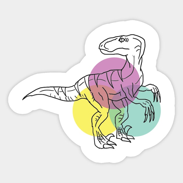 Dinosaur Sticker by ScrambledPsychology